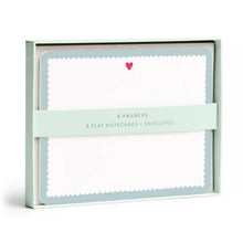 Load image into Gallery viewer, Scalloped Heart Flat Notecard Set
