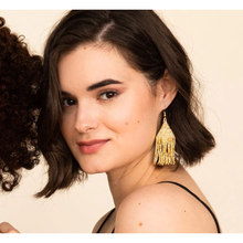 Load image into Gallery viewer, Lexie Solid Bead Fringe Earring
