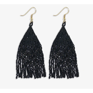 Lexie Solid Bead Fringe Earring