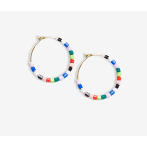 Victoria Beaded Hoop Earring