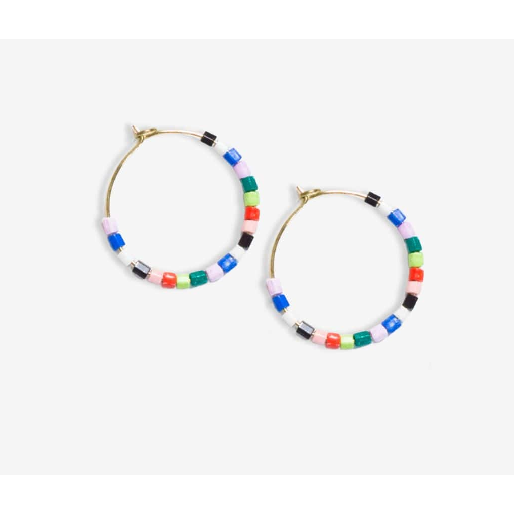 Victoria Beaded Hoop Earring