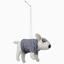 Load image into Gallery viewer, White Dog with Sweater Ornament
