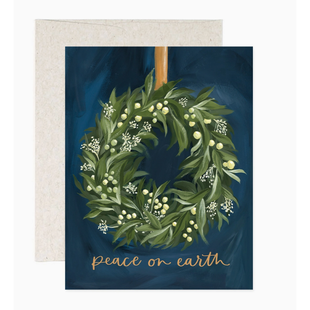 Wreath Peace Card