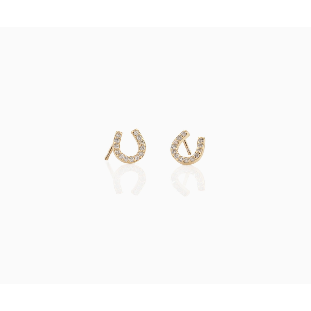 Horseshoe Crystal Stud