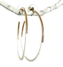 Load image into Gallery viewer, Enamel Gold Hoops
