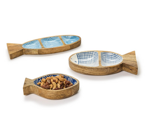 Fish Wood Melamine Trays