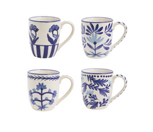 Load image into Gallery viewer, Blue Floral Mugs
