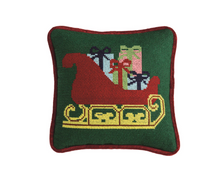 Load image into Gallery viewer, Holiday Mini Needlepoint Pillow
