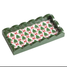 Load image into Gallery viewer, Scalloped Holiday Tray
