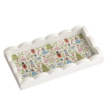 Load image into Gallery viewer, Scalloped Holiday Tray
