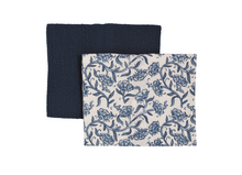 Load image into Gallery viewer, Blue Floral Towel Set

