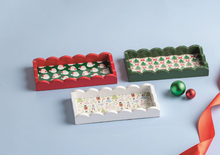 Load image into Gallery viewer, Scalloped Holiday Tray
