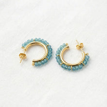 Load image into Gallery viewer, Stone Hoops
