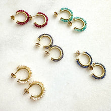 Load image into Gallery viewer, Stone Hoops

