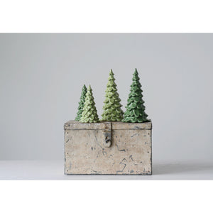 Green Stoneware Trees