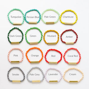 Bead Brass Tube Bracelet