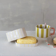Load image into Gallery viewer, Striped Butter Dish
