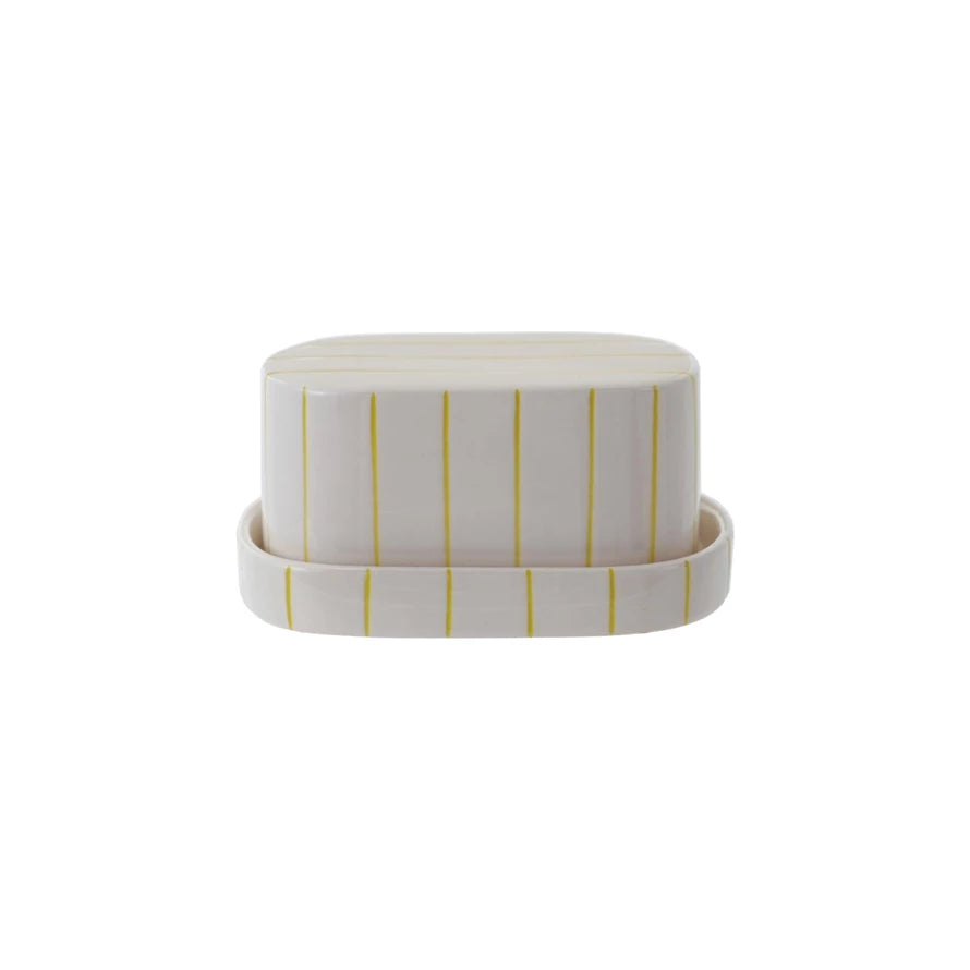 Striped Butter Dish