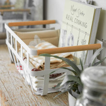 Load image into Gallery viewer, Tosca Dual-Handle White Basket
