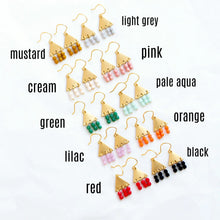 Load image into Gallery viewer, Triangle Bead Fringe Earrings
