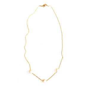 Triple Pearl Hrt Necklace