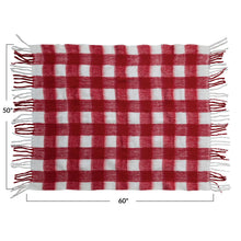 Load image into Gallery viewer, Red Buffalo Check Acrylic Throw
