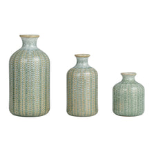 Load image into Gallery viewer, Embossed Green Stone Vase
