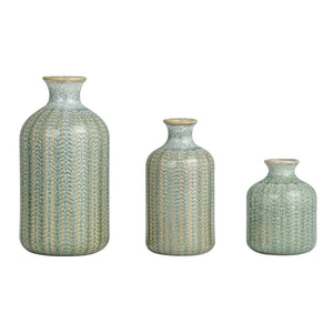 Embossed Green Stone Vase