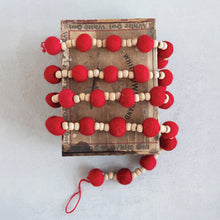 Load image into Gallery viewer, Wool Felt Ball &amp; Wood Bead Garland
