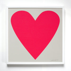 Neon Heart Print