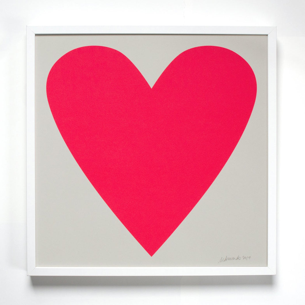 Neon Heart Print
